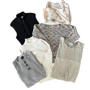 Sweater Bundle Lot of 6 Size Large Women's Sweaters Various Brands